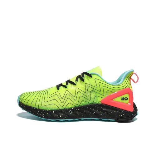 PEAK State Pole Running Shoes Men Low-Top Fluorescent Yellow