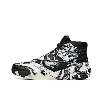 Anta KT6 Anti Slip Wear Resistant High Top Basketball Shoes Black White