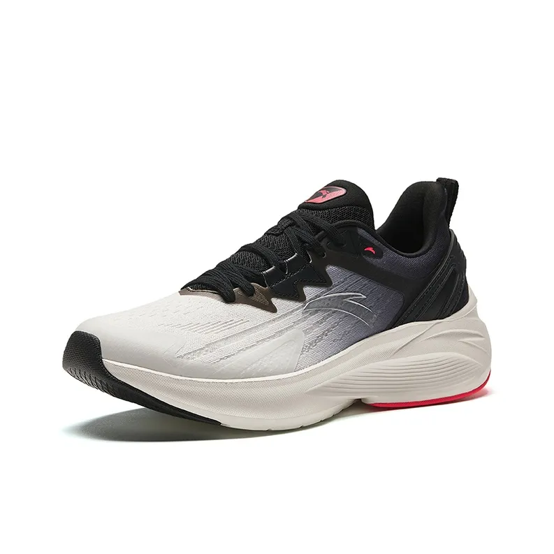 Anta Stinger 5 Cushioned Slip Resistant Abrasion Resistant Low Top Casual Running Shoes Men's White Black-1