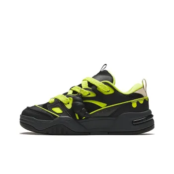 Anta AOJIE S Cushioning Wear Resistant Low Top Skateboard Shoes Men's Black Yellow