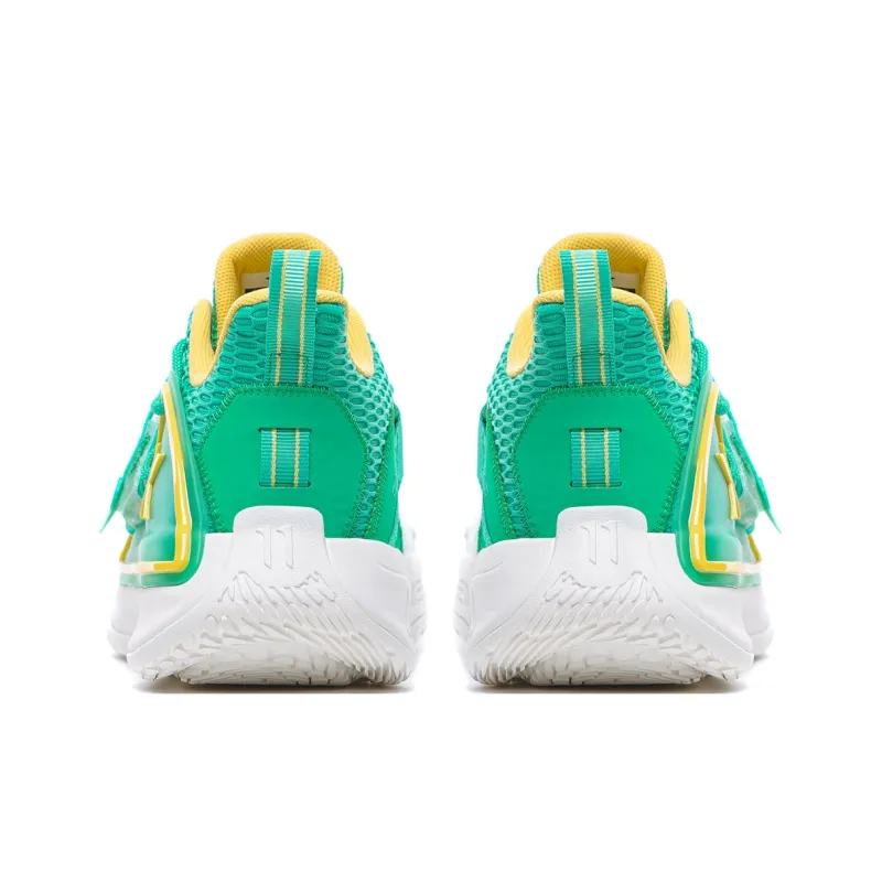 Anta Water Flower 2 KT Cushioning Anti-Slip And Wear-Resistant Low-Top Basketball Shoes White Green-3