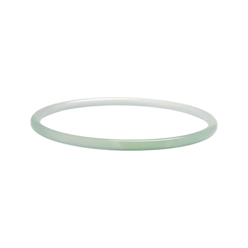 Artisan Lock Heart Jade Chalcedony Bangles Women's-0