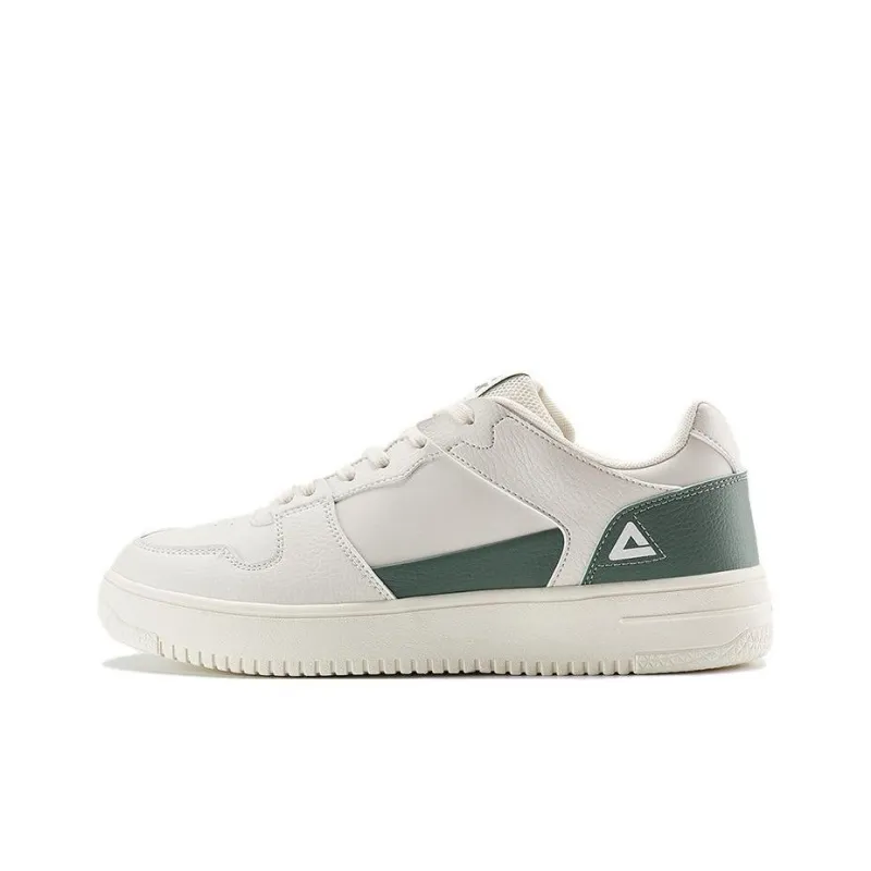 PEAK A Cloud Anti Slip Wear Resistant Low Top Skateboard Shoes Men's Beige Green-0