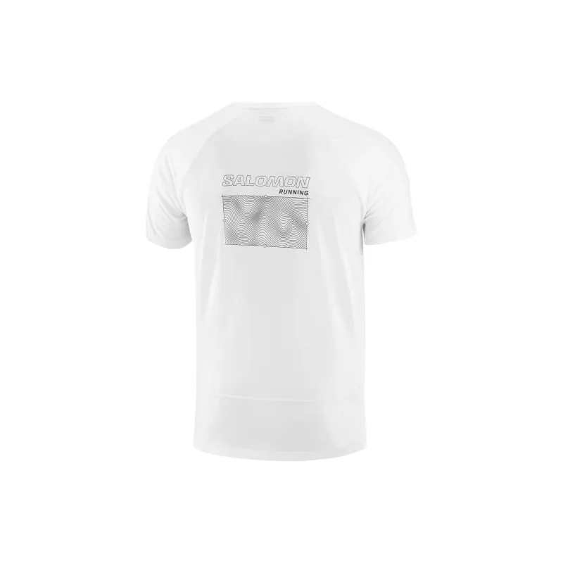 SALOMON CROSS RUNGRAPHIC T-Shirt Men's White-1