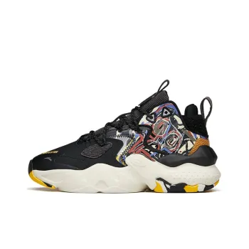 ANTA Bastard Chunky Sneakers Men Mid Top Black/White/Gum Yellow
