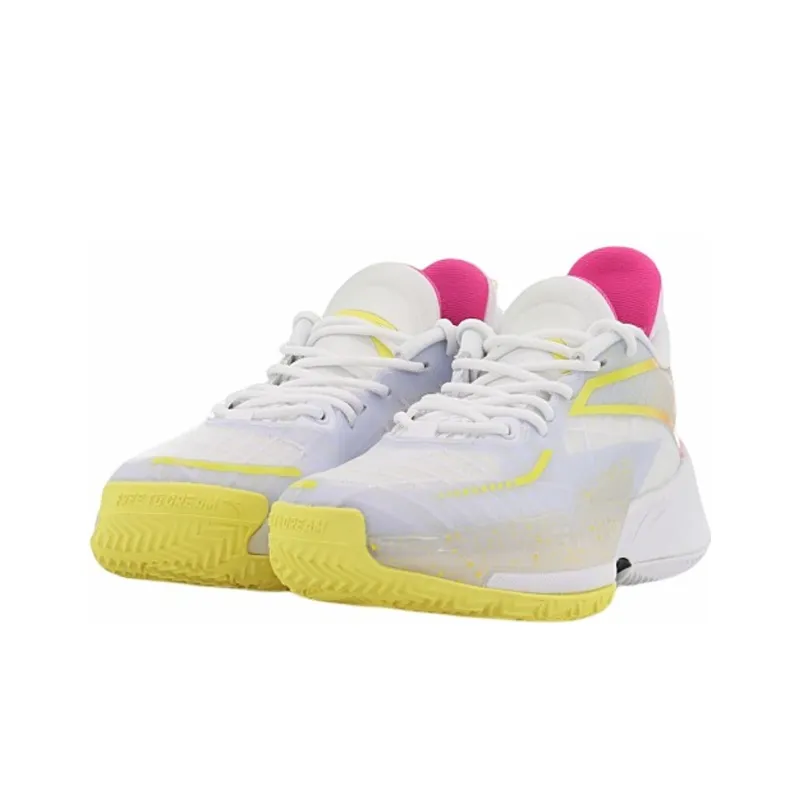 Anta Light Horseman 3 Cushioning Wear-Resistant Low-Top Basketball Shoes Women's White Yellow Red-2
