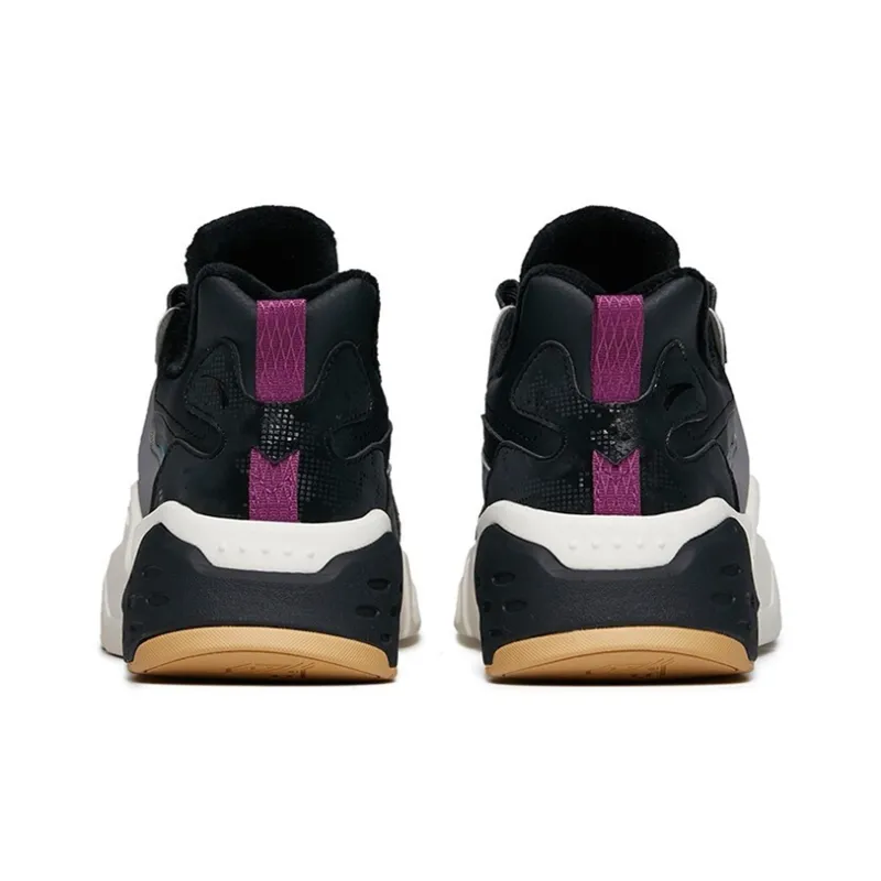 Anta Rubik's Cube Anti Slip And Wear Resistant Warm Low Top Chunky Sneakers Men's Black Gray-3