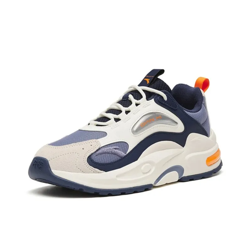 Anta Millennium 5.0 Anti Slip Wear Resistant Low Top Sports Casual Shoes Men's Gray Blue White-2