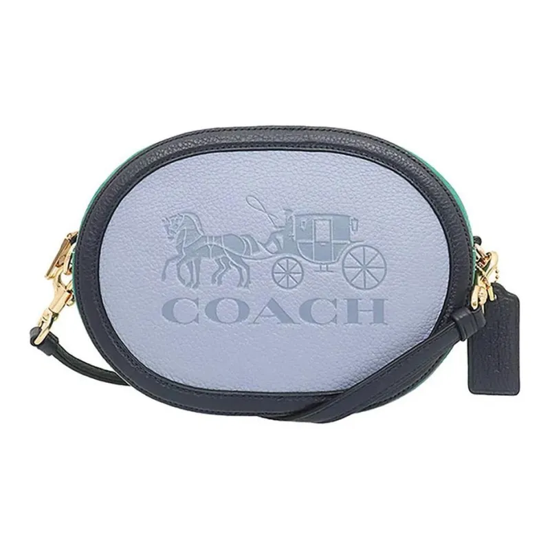 COACH Leather Camera Bag, Crossbody Bag, Shoulder Bag Women's Blue-2