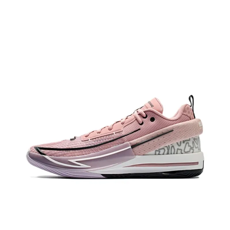 Anta Fengmang 1 Low Top Basketball Shoes Men's Pink-0