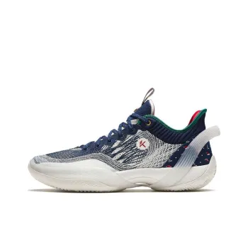 Anta Three point Rain1.0 Cushioning Wear Resistant Low Top Basketball Shoes Men's Blue White