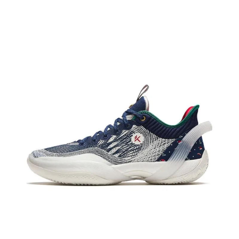 Anta Three point Rain1.0 Cushioning Wear Resistant Low Top Basketball Shoes Men's Blue White-0