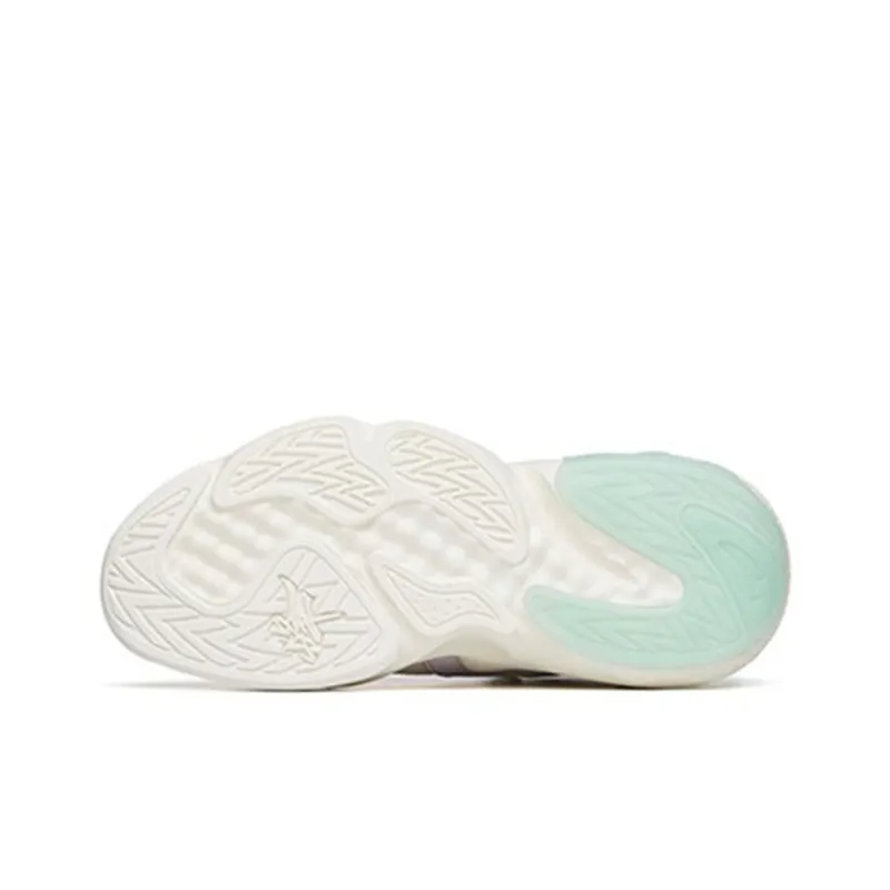 Anta Bastard Life Collection Lightweight And Wear resistant Low Top Skateboard Shoes Women's White Purple Blue-5