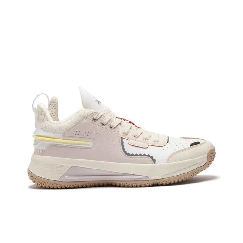 PEAK Flash 4 Taichi Anti Slip Wear Resistant Breathable Coverage Support Low Top Basketball Shoes Men's Camel Gray-1