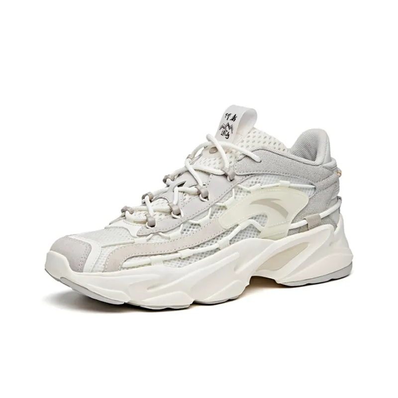 Anta Walker Anti-Slip Wear-Resistant Low-Top Running Shoes Gray-2