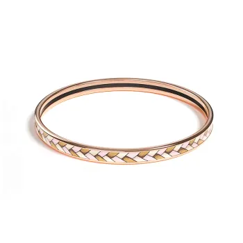 HERMES Rose Gold Plated Bangles Unisex Rose Gold