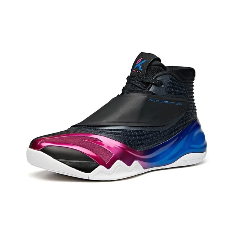 Anta KT6 'Midnight Storm' Cushioning Anti-Slip And Wear-Resistant High-Top Basketball Shoes Black Blue Purple-1