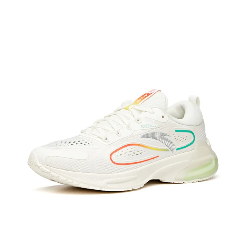 Anta Tron 1.0 Running Collection Low Top Running Shoes Men's Ivory White-1