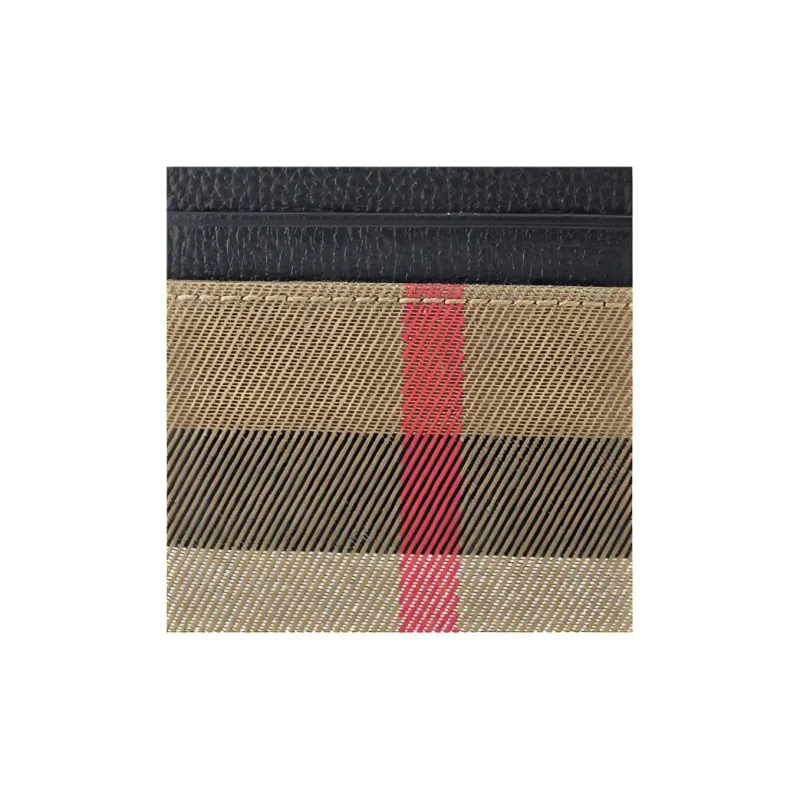 Burberry Leather Card Holder Unisex Black & Brown-4
