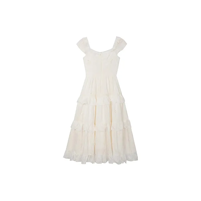 Incolore Short Sleeved Dresses Women's White-1