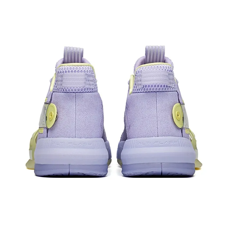 Anta Craze 2 Anti-Slip Wear-Resistant Mid-Top Performance Basketball Shoes Men's Light Purple-3