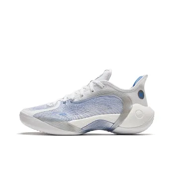ANTA Three Points Of Rain 2 Generations Basketball Shoes Women's Low Top Pure White/Dissolved Aqua Blue