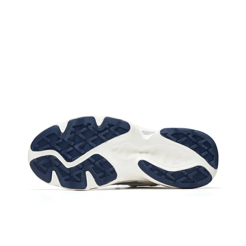 Anta Walker Anti Slip Wear Resistant Low Top Running Shoes White Blue-5
