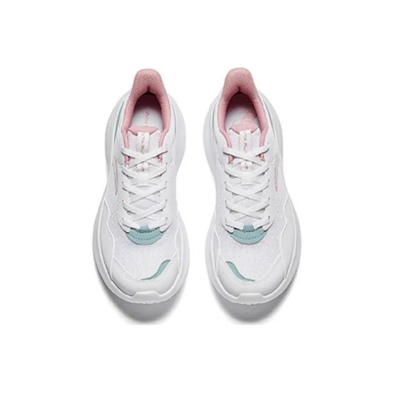 Anta Nebula Cushioning And Breathable Low Top Casual Running Shoes Women's White-2
