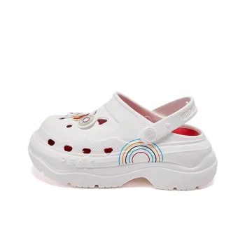 PEAK Clogs Women's Milky White Red