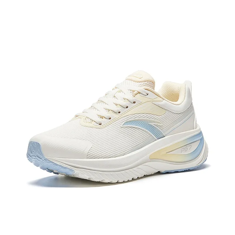 Anta Low Top Casual Running Shoes Women's White Yellow Blue-1