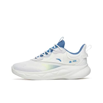 Anta Mianbomb 2 Cushioned Slip Resistant Abrasion Resistant Breathable Low Top Running Shoes Men's White Blue