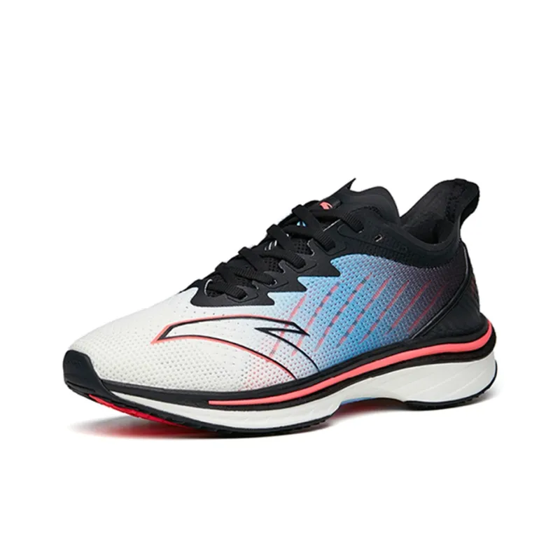 Anta MACH Mach 1.0 Cushioning Anti Slip And Wear Resistant Low Top Running Shoes Men's White Blue Black-2