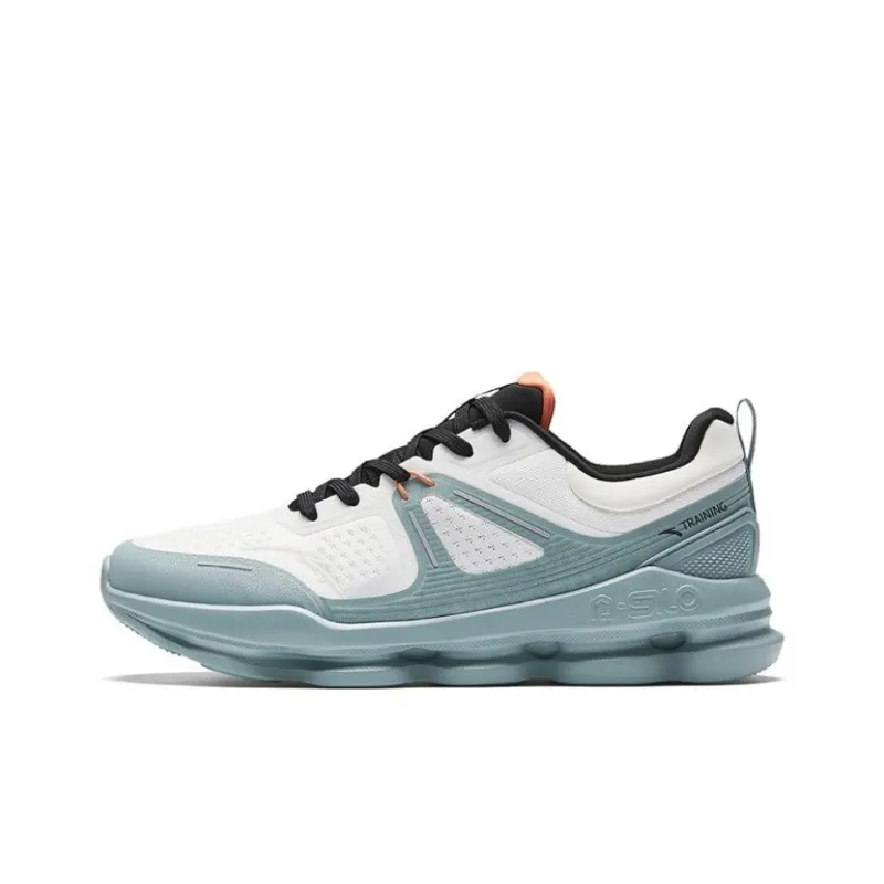 Anta Divine Pro Anti-Slip Wear-Resistant Low-Top Running Shoes Men's Papyrus White Fish Eye Green Black-0