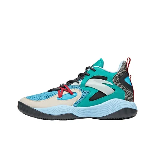 ANTA Wind Tunnel 1 Basketball Shoes Men Mid-Top Blue/Green