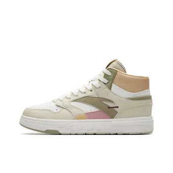 Anta Street Naughty High-Top Skateboard Shoes Women's White Yellow