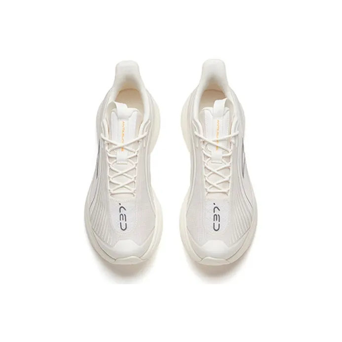 Anta C37 2.0 Cushioned Slip-Resistant Abrasion-Resistant Breathable Low-Top Running Shoes Men's Ivory White-3