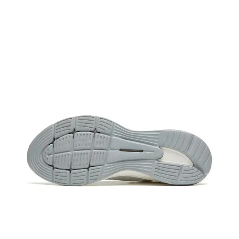 Anta Hydrogen Run V Anti Slip Wear Resistant Low Top Running Shoes White Gray-3