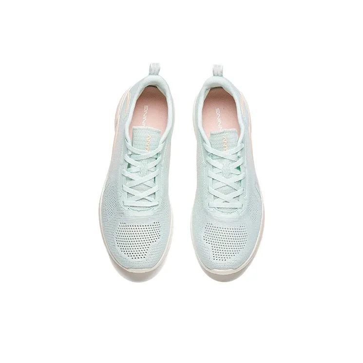 Anta Hydrogen Run II Cushioning Anti Slip Wear Resistant Breathability Low Top Running Shoes Women's Foam Green-2