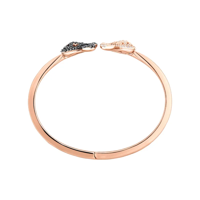 Swarovski FACET SWAN Artificial Crystal Bangles Women's Rose Gold-1