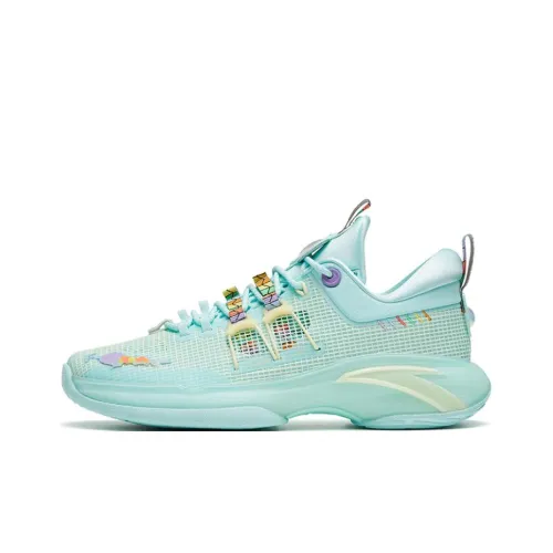 ANTA ZUP1 Basketball Shoes Men Low-Top Teal