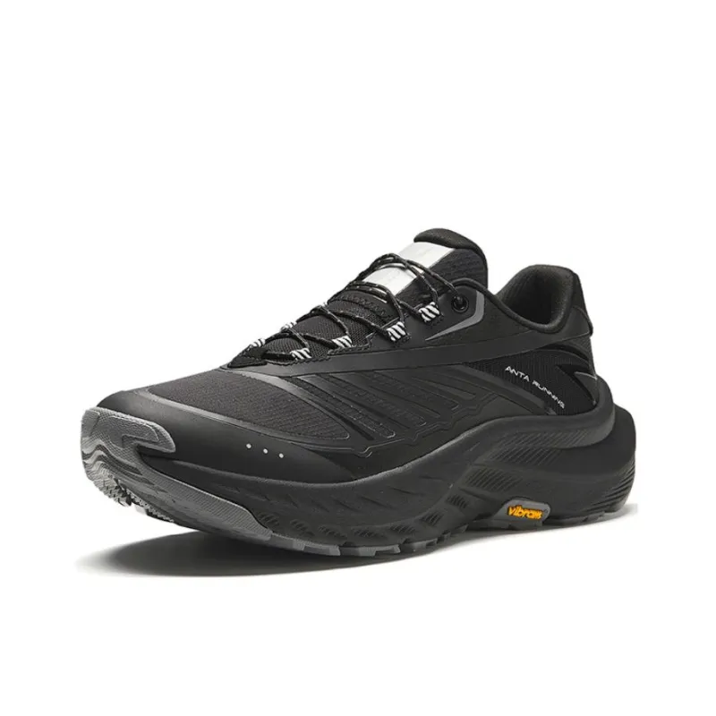 Anta Durable Breathable Low Top Casual Trail Running Shoes Men's Black-1
