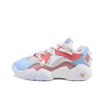 PEAK State Pole 6371 Cushioning Anti Slip And Wear Resistant Low Top Vintage Basketball Shoes Women's White Blue Orange