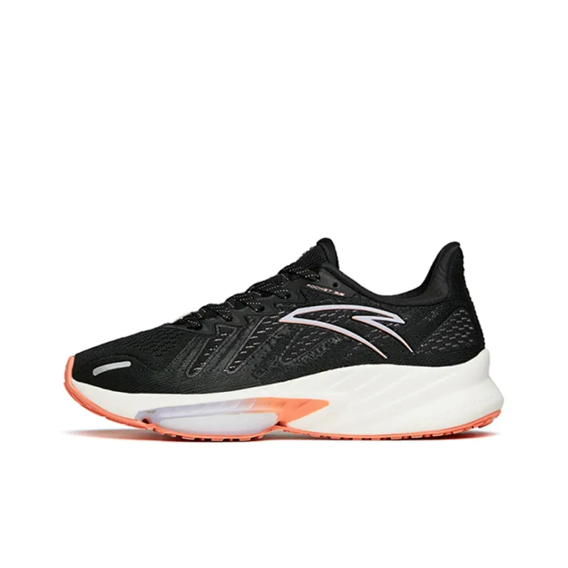 Anta Rocket 3.0 Cushioned Slip Resistant Abrasion Resistant Low Top Running Shoes Women's Black Purple Gray-0