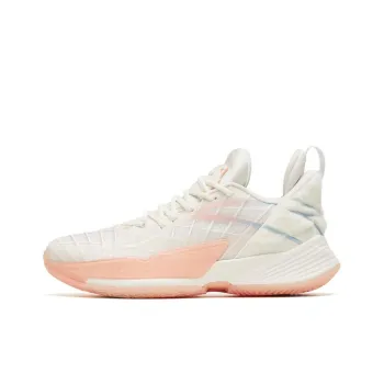 Anta Light Horseman 3 Samoyed Cushioning Anti Slip And Wear Resistant Low Top Performance Basketball Shoes White Pink