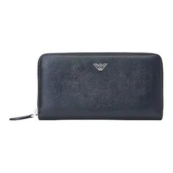 EMPORIO ARMANI Cow Leather Wallet Men's Black