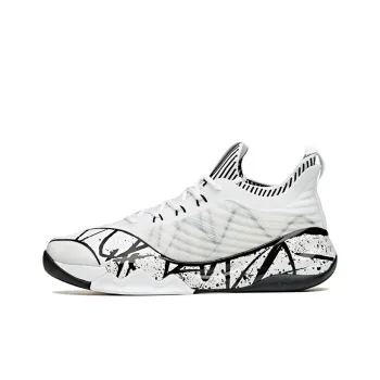 Anta KT6 Thompson Durable Breathable Low Top Basketball Shoes White Black