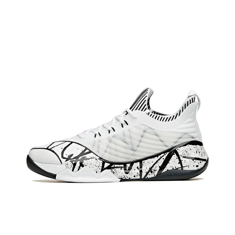 Anta KT6 Thompson Durable Breathable Low-Top Basketball Shoes White Black-0