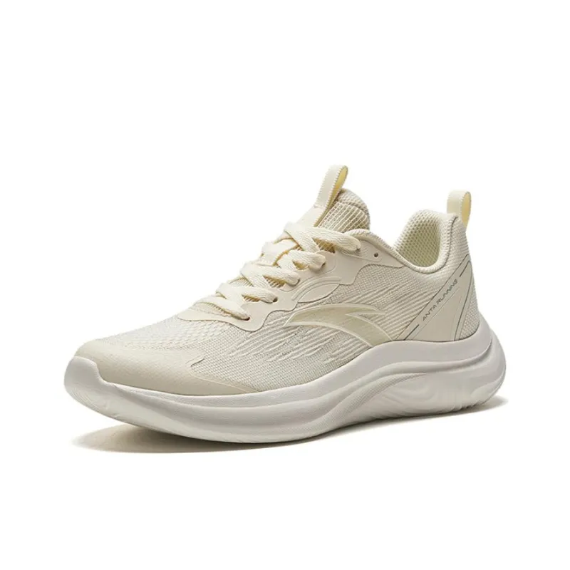 Anta Lingyun Anti Slip Wear Resistant Low Top Running Shoes Women's White Green-2