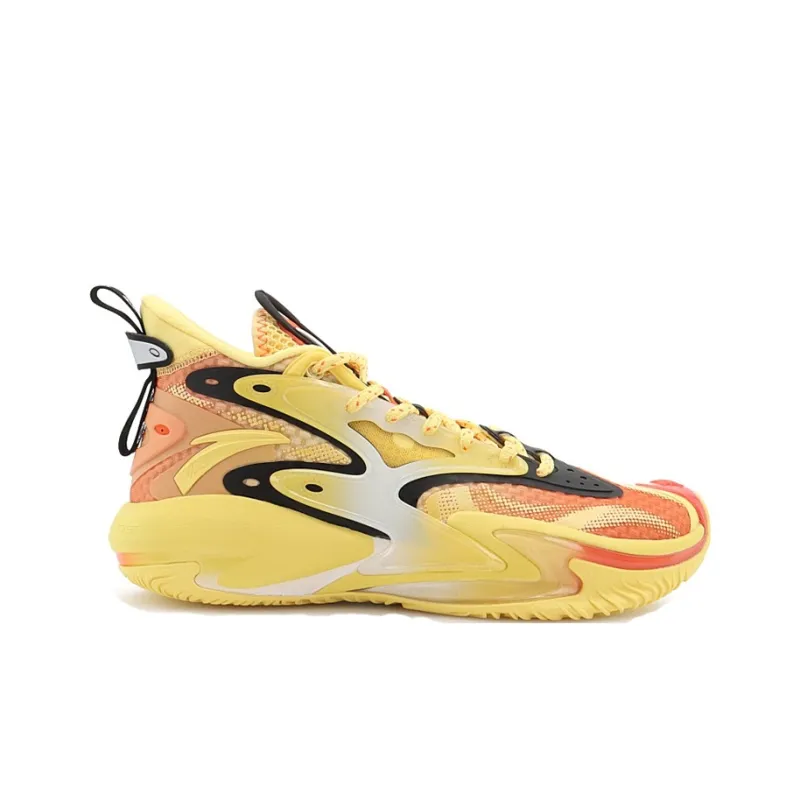 Anta Berserk 3 Durable Breathable High-Top A-Flashedge Basketball Shoes Yellow Red-1