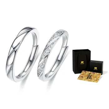 MOVER Rings Unisex Couple's 1 Pair S925 Silver